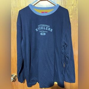 Vintage Pittsburgh Steelers Long Sleeve Reversible Tee Shirt Y2K era. Size L